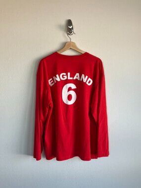 England FC #6 World Cup Red Long Sleeve Shirt  Size XL